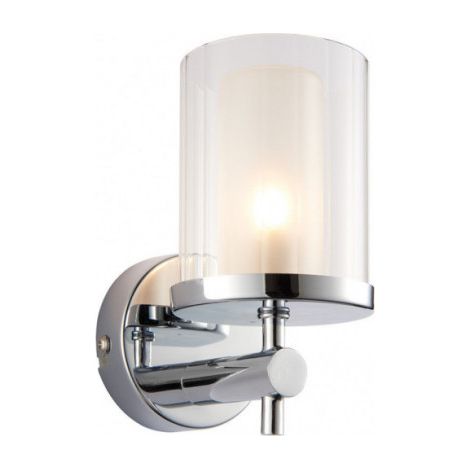 Endon Britton - Applique murale de salle de bain à 1 ampoule Chrome IP44 avec verre ondulé transparent, G9 (1/5)