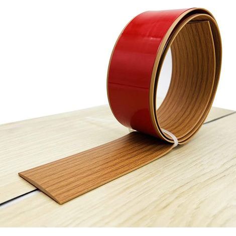 Profilo di transizione autoadesivo per pavimenti, profilo di finitura liscio per pavimenti compositi, larghezza 5 cm (1 metro, marrone). (1/5)