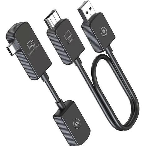 Émetteur USB et récepteur compatible HDMI 2,4 GHz/5 GHz pour la diffusion audio et vidéo, idéal pour téléphone, ordinateur portable, PC, boîtier TV et projecteur. (1/5)