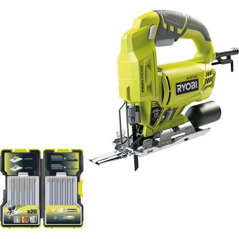 Confezione Seghetto alternativo elettrico RYOBI 500W RJS720-G - Set di 20 lame RAK20JB
