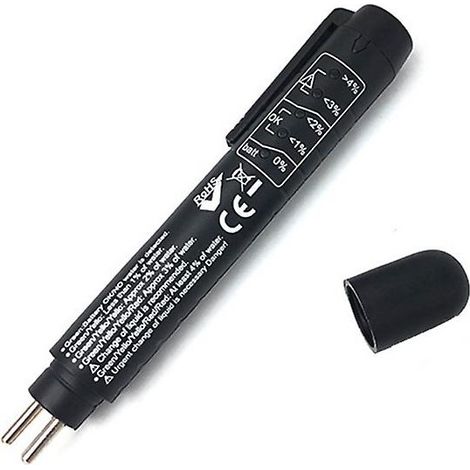 Outil de diagnostic et de test des freins de voiture pour liquide de frein DOT3, 4 et 5 avec indicateurs LED (1/5)