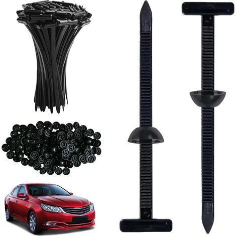 150 Pièces Attaches-Câbles Universelles en Nylon, Autobloquantes Serre Câbles en Nylon, pour Fermeture Rapide, Réparation Automobile et Usage Quotidien, pour Voiture, Réparation Domestique (1/5)