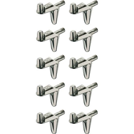 Cyclingcolors – Lot de 10 taquets en alliage zingué pour encastrement Ø3mm – Fixation solide pour étagères et meubles – Capacité 6,25 kg par pièce (1/2)