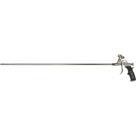 Irion Schaumpistole Metal Lite XXL RapidStop, Pistole mit 100 cm Pistolenrohr, gummiertem Griff, Messing-Einstellschraube, Metall/Gummi (1/2)