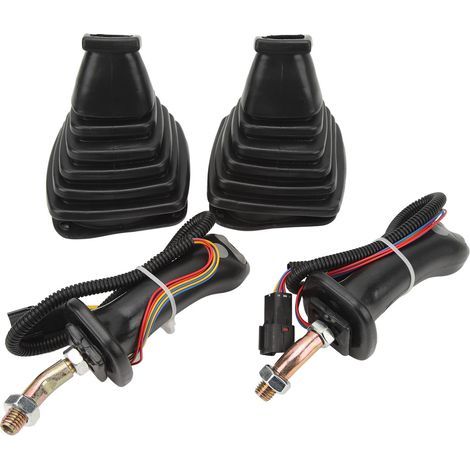 Poignées de Joystick de pelle à 3 boutons, 2 pièces, avec couvercle anti-poussière de remplacement pour Doosan DH DX150 215 225 300 370-9C