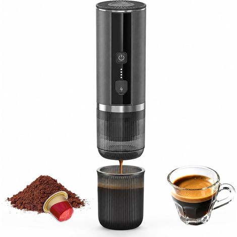 Expresso portable 20bar, 2 en 1, capsules+café moulu, voyage (1/5)