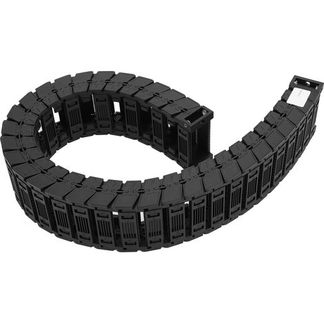 Chaîne porte-câbles de pont série S25, chaîne porte-câbles de réservoir série silencieuse, 0,7/1 m, détachable et assemblable, série S25, S2575, longueur 1 m. (1/5)