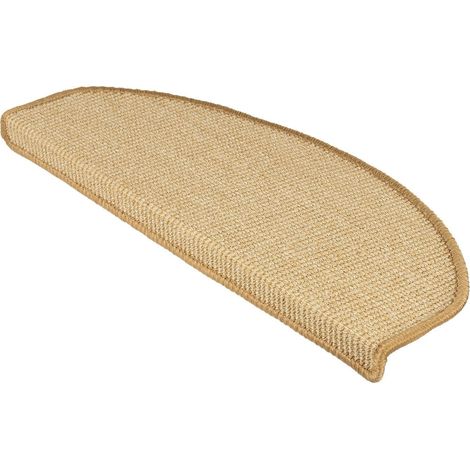 Sisal-Stufenmatte Pure Nature Halbrund Natur 23,5 x 65 cm