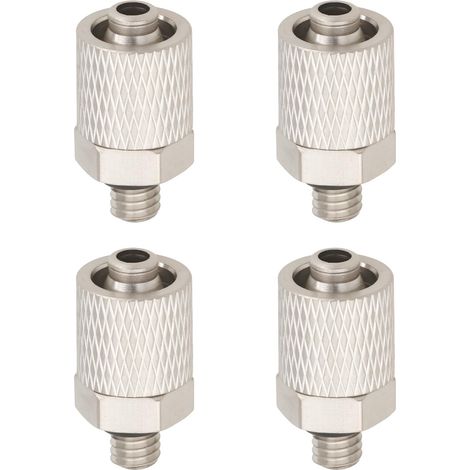4 Raccords Droits M4 avec écrou Pivotant pour Tuyau de 6 Mm Raccords Pneumatiques pour Mini-pelle (1/5)