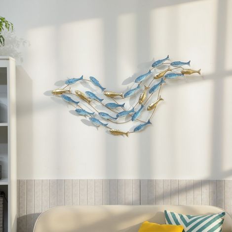Décoration murale en métal poissons 99,7 cm HAVRYA (1/4)