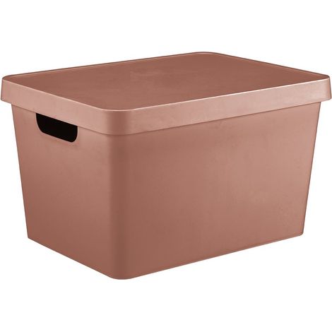 Caja decorativa de terracota, 17 L, 21,8 x 27,7 x 37 cm (alto x ancho x profundidad). BOX & BEYOND (1/5)