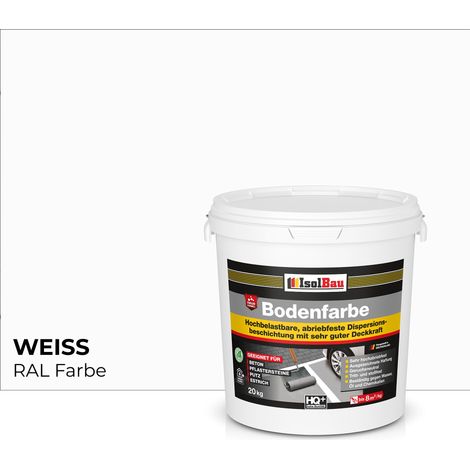 Pintura vial IsolBau para hormigón, color blanco, 20 kg (1/5)
