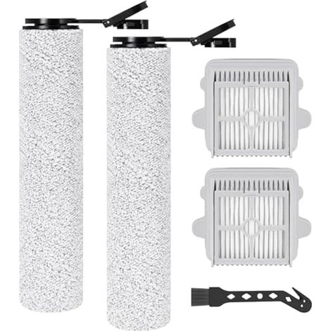 Rouleau de brosse de rechange et Filtre HEPA pour Roborock F25 GT/F25 BX/F25 ACE/F25 RT/F25 LT/F25 ALT/F25/F25 XT/F25 ACE Combo/F25 Combo/F25 Ultra/F25 ACE Pro aspirateur Laveur sans Fil-5 Accessoires (1/5)