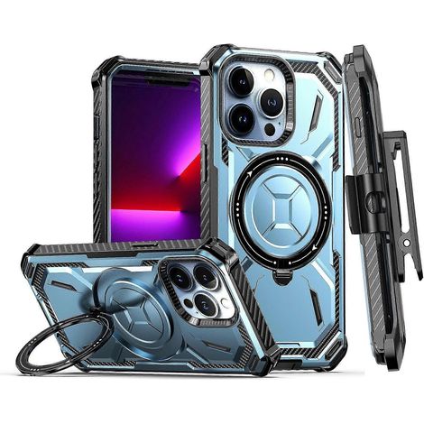Kompatibel mit iPhone 13 Pro. Handyhülle mit MagSafe-Magnethalterung und rückseitigem Clip. Geschenkidee für G (1/5)