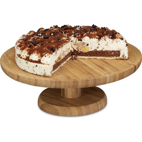 Plato para tartas sobre base de bambu (1/4)