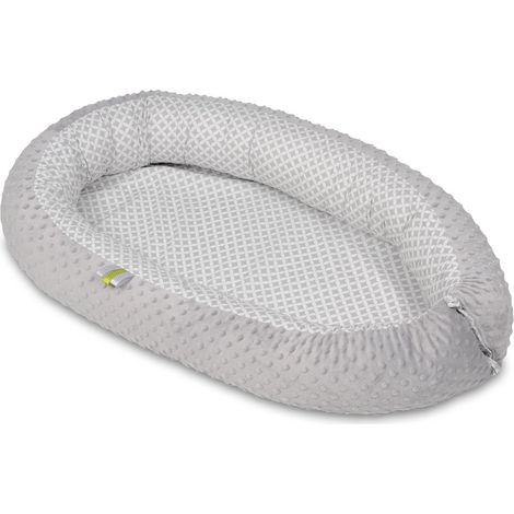 Nido de bebé - nido de bebé - 0-8 meses - 82x54cm - rombos grises - gris