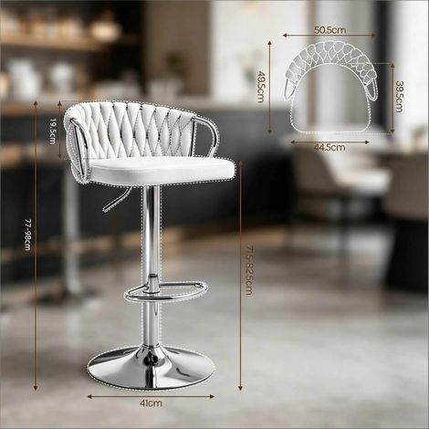 Tabouret de table doux,sièges confortables,tabouret de bar élégant,chaise de cuisine,chaise de café (il n’y a qu’une seule chaise de bar incluse) (1/5)