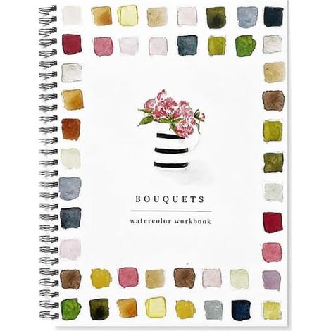Cahier d'aquarelle 12 couleurs Oiseaux Fleurs Animaux Livre de coloriage aquarelle pour enfants Art et loisirs créatifs Peinture 1 pièce (1/5)