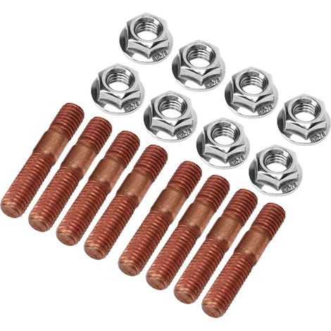 M8 Turbo Studs Kit Alliage Métallique Maillon de Noix de Goujon 8 PCS pour la Fixation du Moteur (1/5)
