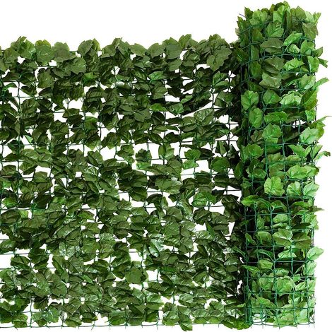 GOPLUS Haie Artificielle 150 x 300 CM Décoration Clôture, Construction Solide Frais, Toile de Fond Décoration Murale