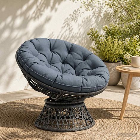 vidaXL Cojín para Silla Colgante VIANEN 100% Poliéster Azul (1/5)