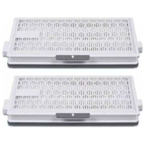 Lot de 2 filtres HEPA Airclean Plus 50 pour aspirateur Miele Complete C3 Powerline, S8340,Air Clean SF-HA 50 pour Complete C2 C3 Compact C1 C2-2,Lot de 2 pièces de rechange Filtre pour aspirateur