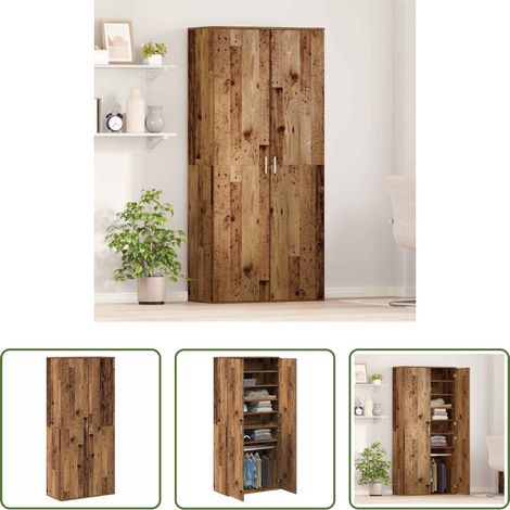 vidaXL Armoire de salon - Haut de Mobilier Bois Ancien 80 x 39 x 178 cm Bois d'ingénierie (1/5)