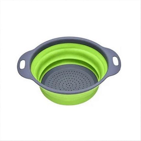 Set mit 2 faltbaren Silikonsieben für Obst und Gemüse, Abtropfkörbe und Spülkörbe, Küchenaccessoires (1/5)