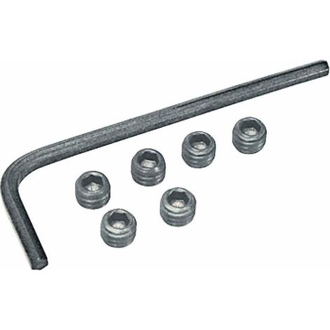 6x vis sans tête M6 x 5mm avec clé allen butée de profondeur pour dispositif de fraisage forage perceuse foret 6 pans creux CHC