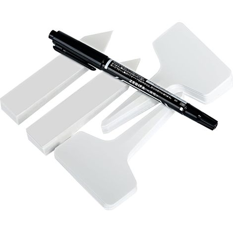 Lot de 100 Etiquettes de Plantes T-Type I-Type en Plastique pour Fleur Légumes Graine Jardin Pépinière (1/5)