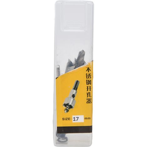 Foret d'ouverture de scie cloche 17mm, outil de coupe en acier rapide pour bois, métal et plastique