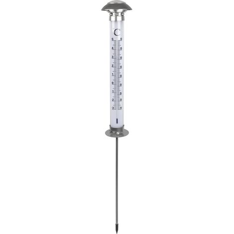 Thermomètre Jardin Solaire LED XXL Lumineux -50/+70°C Étanche (1/2)