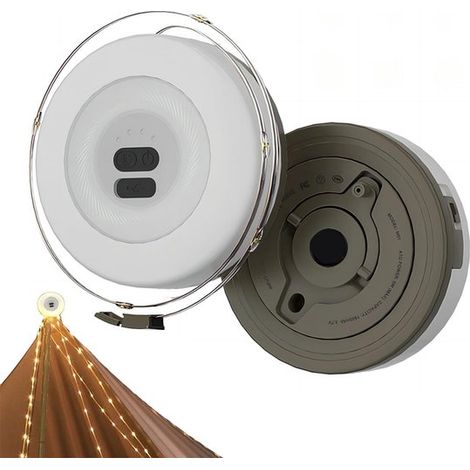Campinglampe 10 Meter lange Lichterkette Einziehbar Wasserdicht (IPX4) Wiederaufladbar Zeltlampe Lichterkette Lichter Wiederaufladbare Campinglam (1/5)