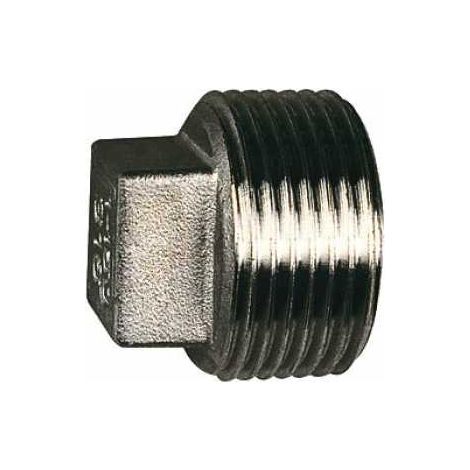 Riegler Verschlussstopfen, Vierkant, G 1 1/4, SW 23, Edelstahl 1.4408 (1/5)