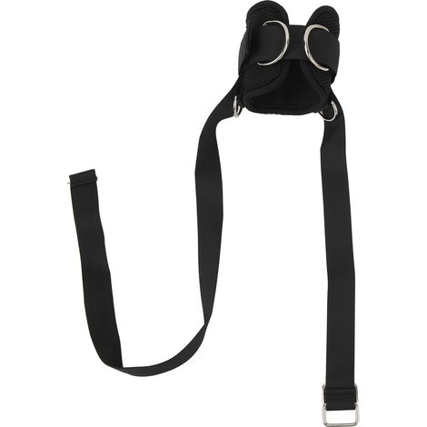 Leichte schwarze Nylon-Knöchelhanteln mit Fußschlaufen für das Krafttraining der unteren Körperhälfte (1/5)