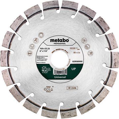 DISCO DE DIAMANTE UP 150MM 22,23MM 9MM - METABO (1/5)
