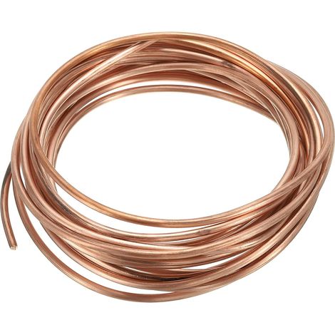 16 Pieds Solide Nu Cuivre Fil, 11 Jauge 99,9% Pure Cuivre Fil 3mm Doux Perles Fil Métal Plante Tige Cravates pour Bijoux Artisanat (5m) (1/5)
