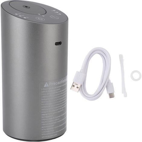 Diffuseur d'aromathérapie pour voiture avec minuterie, en alliage d'aluminium, Anti-fuite, à faible bruit, Portable, sans eau, pour chambre à coucher, salon, bureau (1/5)