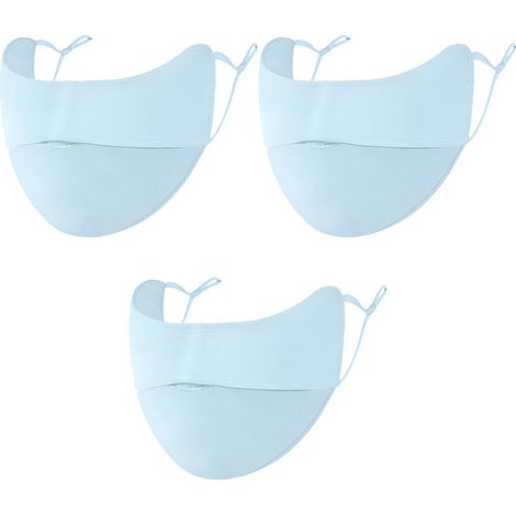 Masque Solaire - Protection Uv Et Anti-Poussière - Tissu Respirant Séchage Rapide - Pour Conduite Sport Jardinage - Lot De 3 (1/5)