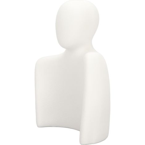 Buste de mannequin en résine blanche, élégant présentoir à bijoux pour colliers et boucles d'oreilles. (1/5)