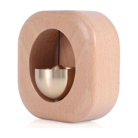 Cloche de Commerçant pour Ouverture de Porte, Carillon Magnétique Carré en Bois Décoration pour Porte d'Entrée Jardin Maison Cadeau Pendaison Crémaillère Unique (1/5)