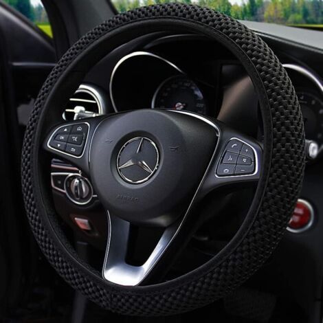 Ciel-Couvre Volant de Voiture Universelle Caches de Volant Confort Respirant Elastique Auto Protege Couvre Volant Voiture de 37 à 39 cm, Intérieur de Voiture Auto Accessoires (1/5)