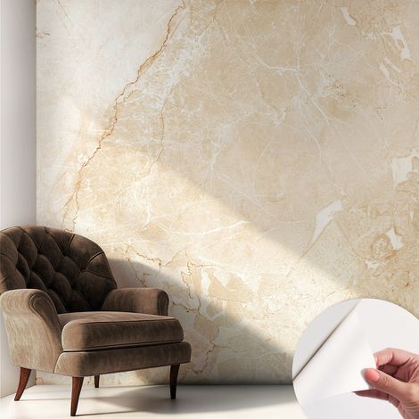 Selbstklebend Tapete - Wandgestaltung - Tapete Wohnzimmer - Flur Eingangsbereich Naturstein 250x250 cm (1/5)