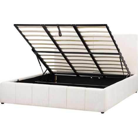 Ottoman Bed Fabric CASTELNAVET 180 x 200 cm (EU Super King) Off-White