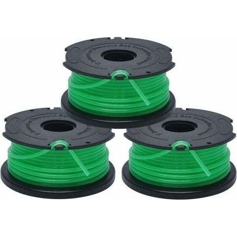 pair Bobines de Rechange pour Coupe-Bordures, Bobine A Déroulement Automatique, 3 x 6 m de Fil en Nylon et Résistant, Fil de ⌀2 mm Fontainebleau Lot de 3 Vert (1/4)