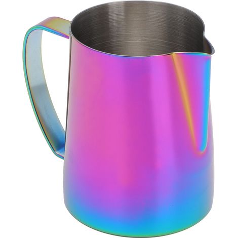Pichet à café en acier inoxydable titanisé de 600 ml, tasse à mousser le lait pour latte art, coloré (1/5)