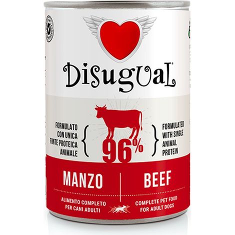 Disugual Dog Adult Manzo - Lattina 400 Gr - Cibo Umido Cani