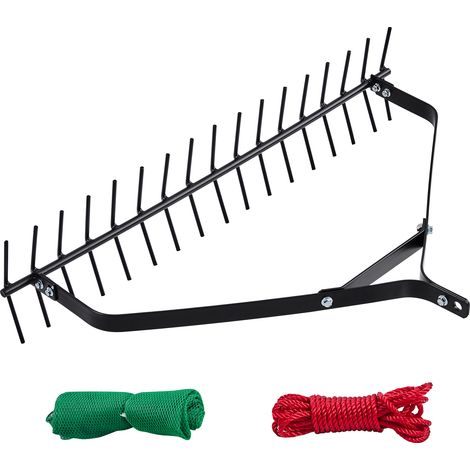 VEVOR Rateau a Mauvaises Herbes Aquatiques, 810x495x165 mm, Rateau Desherbage Lac a Double Face, Coupe Mauvaises Herbes Leger avec Corde 9 m, Outil de Nettoyage des Nenuphars pour Etang, Ruisseau