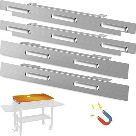 Pare-vent pour plancha Blackstone de 36 pouces, accessoires Blackstone pour barbecue extérieur, pare-vent magnétique en acier inoxydable, compatible avec le bac à graisse arrière. (1/5)