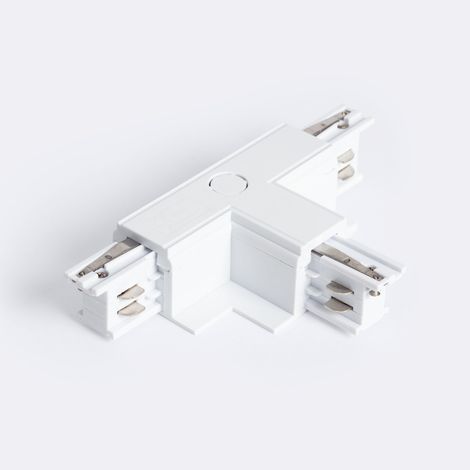 Connettore 'Right Side' Tipo T per Binario Trifase Borgia da Incasso Alluminio Bianco (1/3)
